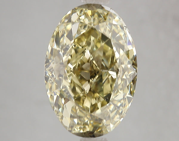 5.02ct Fancy Intense Yellow Oval Lab Diamond, VS2, IGI Certified