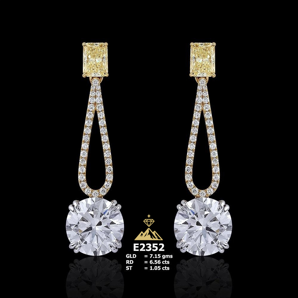 Diamond Drop Earrings Earring - Atelier Diamante