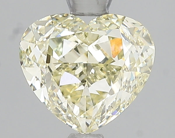 2ct Fancy Light Yellow Heart Lab Diamond, VS1, IGI Certified