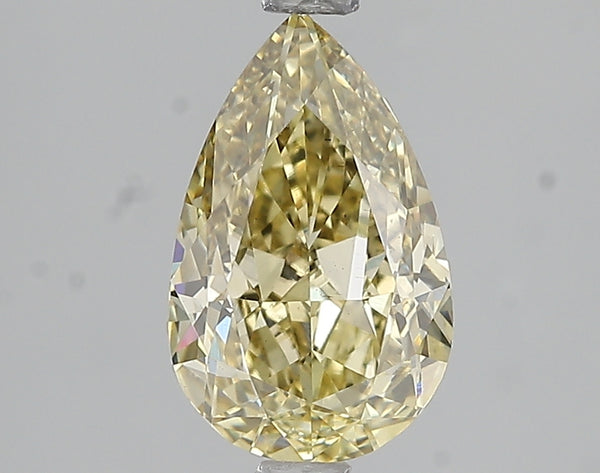 2.05ct Fancy Intense Yellow Pear Lab Diamond, VS2, IGI Certified