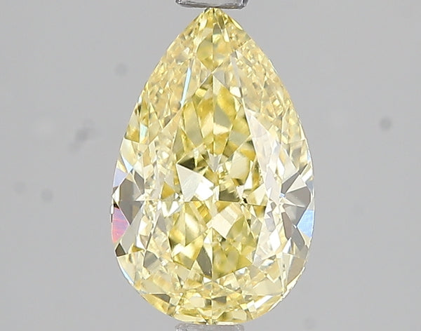 2.04ct Fancy Vivid Yellow Pear Lab Diamond, VS2, IGI Certified