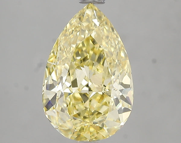 3.02ct Fancy Intense Yellow Pear Lab Diamond, VS2, IGI Certified