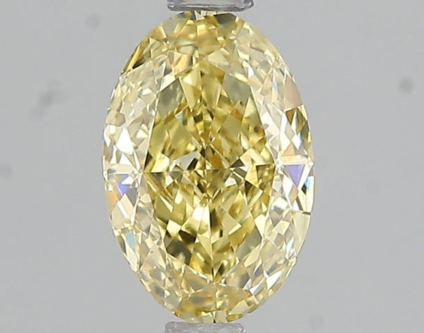 1.5ct Fancy Intense Yellow Oval Lab Diamond, VS1, IGI Certified