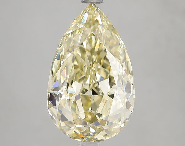 5.01ct Fancy Yellow Pear Lab Diamond, VS1, IGI Certified