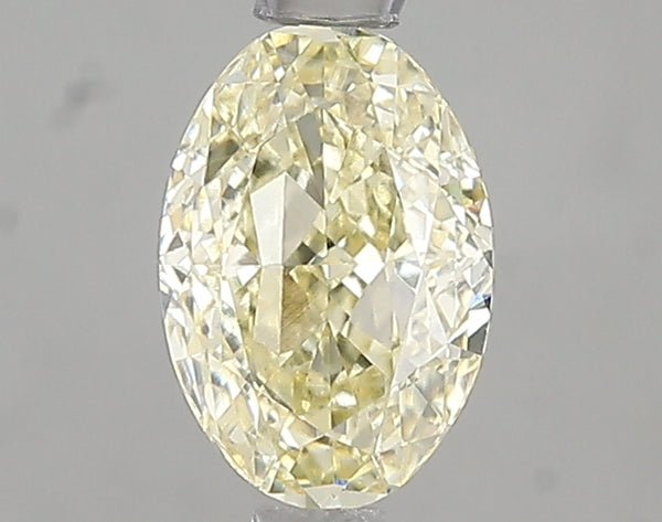 1.06ct Fancy Light Yellow Oval Lab Diamond, VVS2, IGI Certified