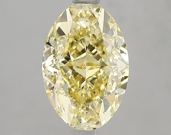 2.57ct Fancy Intense Yellow Oval Lab Diamond, VS1, IGI Certified