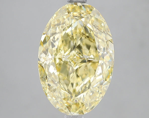 5.08ct Fancy Intense Yellow Oval Lab Diamond, SI1, IGI Certified