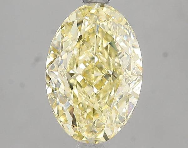 3.02ct Fancy Intense Yellow Oval Lab Diamond, VS1, IGI Certified