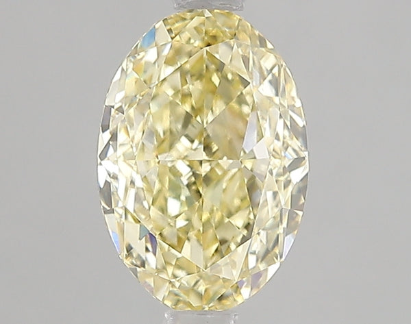 2ct Fancy Yellow Oval Lab Diamond, VVS2, IGI Certified