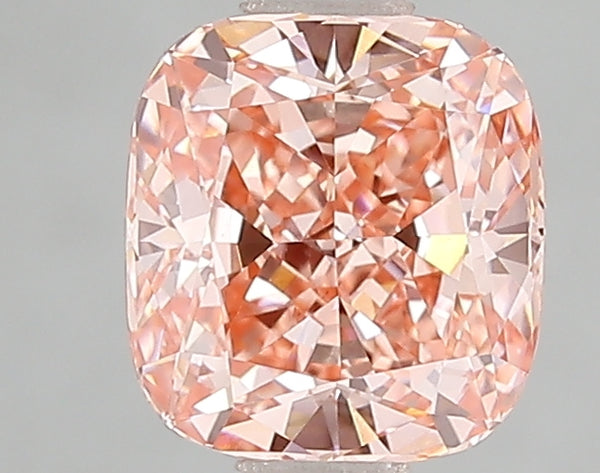 1.54ct Fancy Vivid Pink Cushion Lab Diamond, VVS2, IGI Certified