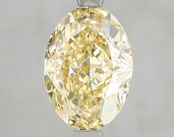 3.06ct Fancy Intense Yellow Oval Lab Diamond, VVS2, IGI Certified