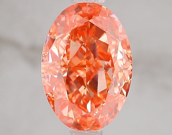3.04ct Fancy Vivid Pink Oval Lab Diamond, VS1, IGI Certified