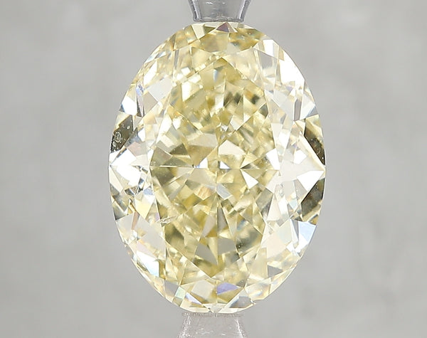 5ct Fancy Intense Yellow Oval Lab Diamond, VS2, IGI Certified