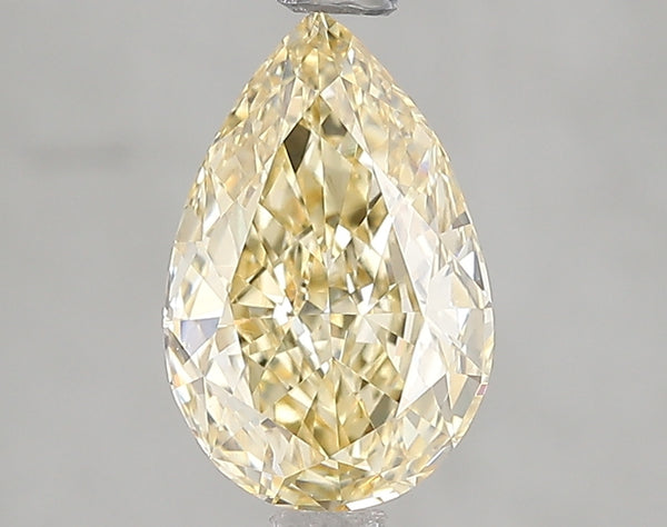 1.6ct Fancy Yellow Pear Lab Diamond, VS1, IGI Certified