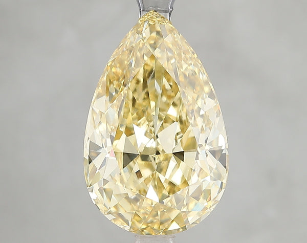 5ct Fancy Intense Yellow Pear Lab Diamond, VS1, IGI Certified