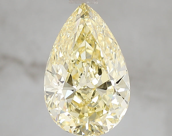 3.01ct Fancy Intense Yellow Pear Lab Diamond, VS1, IGI Certified