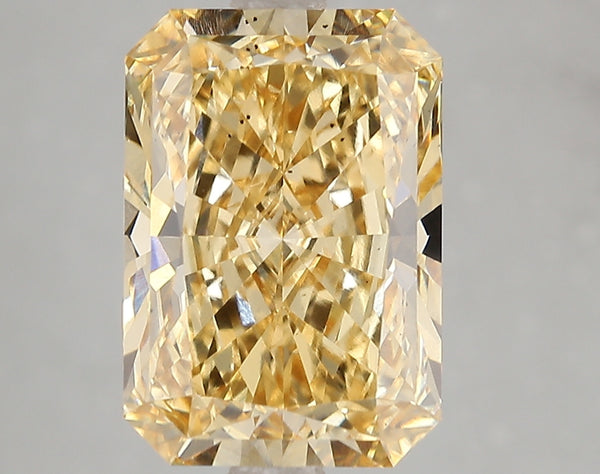 5.05ct Fancy Vivid Yellow Radiant Lab Diamond, SI1, IGI Certified