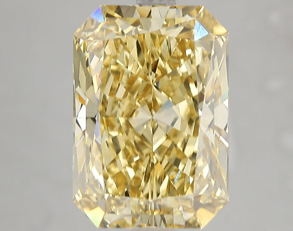 5.2ct Fancy Vivid Yellow Radiant Lab Diamond, VS1, IGI Certified