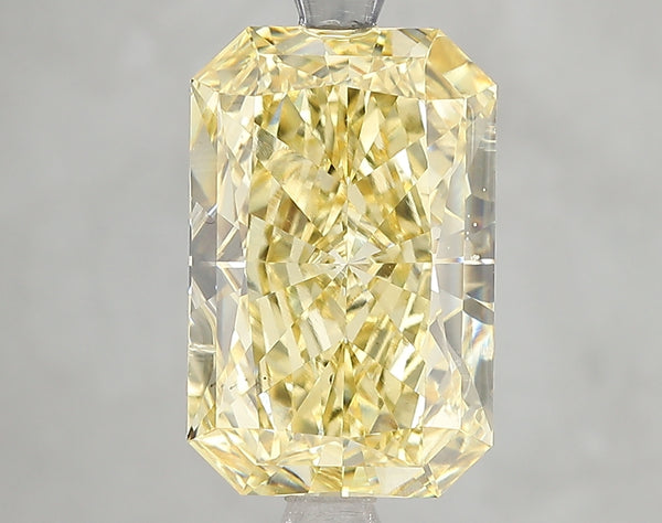 5.02ct Fancy Vivid Yellow Radiant Lab Diamond, VS2, IGI Certified