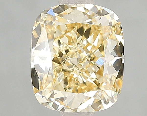 2ct Fancy Intense Yellow Cushion Lab Diamond, VS1, IGI Certified