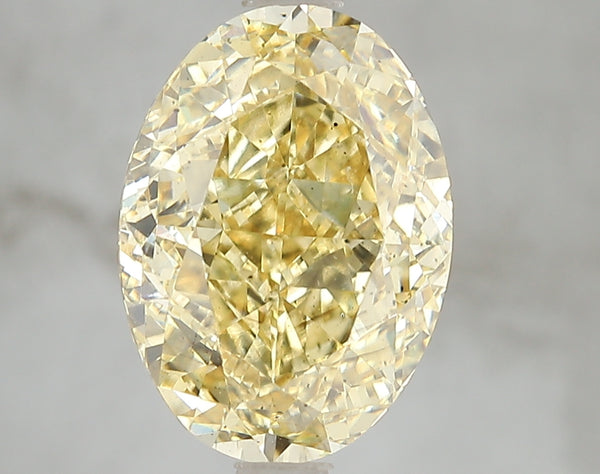5.2ct Fancy Intense Yellow Oval Lab Diamond, SI1, IGI Certified