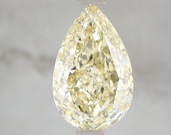 2.51ct Fancy Intense Yellow Pear Lab Diamond, VS1, IGI Certified