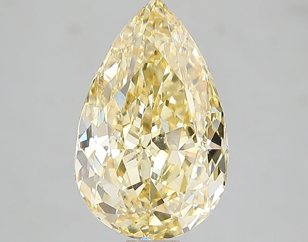 3.1ct Fancy Intense Yellow Pear Lab Diamond, VS1, IGI Certified