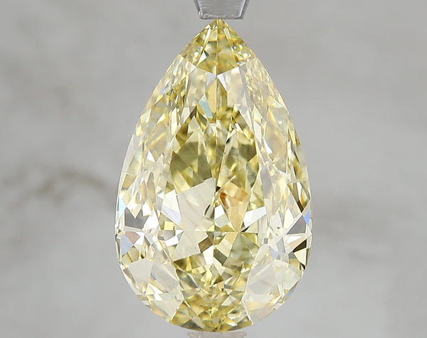 5.15ct Fancy Intense Yellow Pear Lab Diamond, VS2, IGI Certified