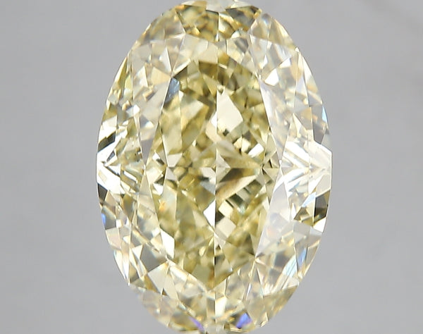 6.58ct Fancy Intense Yellow Oval Lab Diamond, VS2, IGI Certified