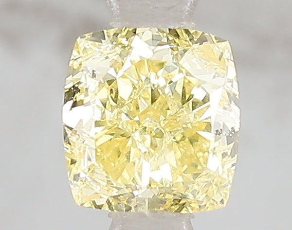 1.05ct Fancy Vivid Yellow Cushion Lab Diamond, SI1, IGI Certified