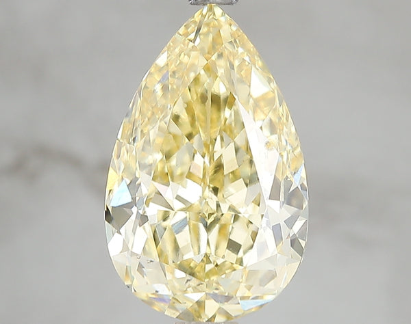 4.6ct Fancy Intense Yellow Pear Lab Diamond, VS2, IGI Certified