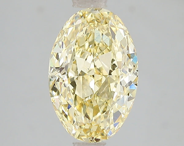 2.59ct Fancy Intense Yellow Oval Lab Diamond, VVS2, IGI Certified