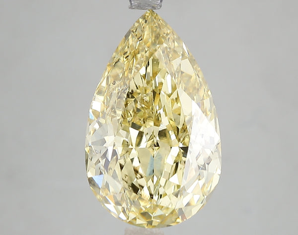 6.03ct Fancy Intense Yellow Pear Lab Diamond, SI1, IGI Certified