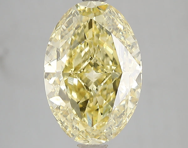 5ct Fancy Vivid Yellow Oval Lab Diamond, VS2, IGI Certified
