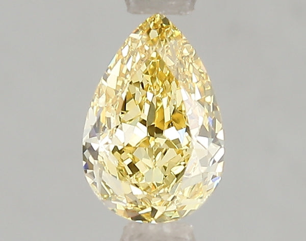 1.1ct Fancy Vivid Yellow Pear Lab Diamond, VS1, IGI Certified