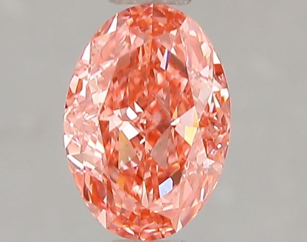 1.06ct Fancy Vivid Pink Oval Lab Diamond, VS2, IGI Certified