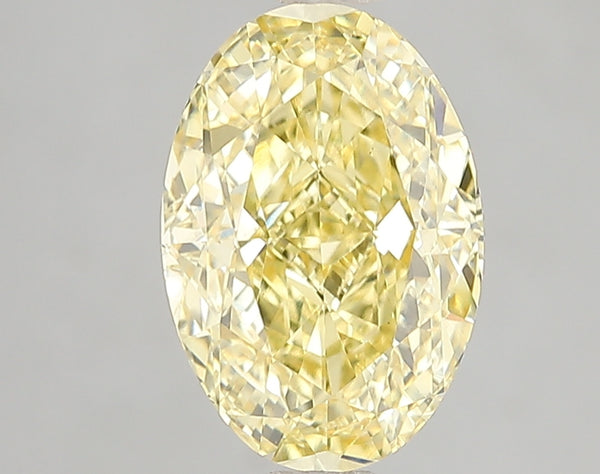3.02ct Fancy Vivid Yellow Oval Lab Diamond, VS1, IGI Certified