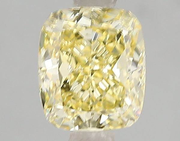 2.03ct Fancy Vivid Yellow Cushion Lab Diamond, VS1, IGI Certified