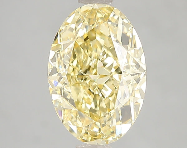 3.01ct Fancy Vivid Yellow Oval Lab Diamond, VVS2, IGI Certified