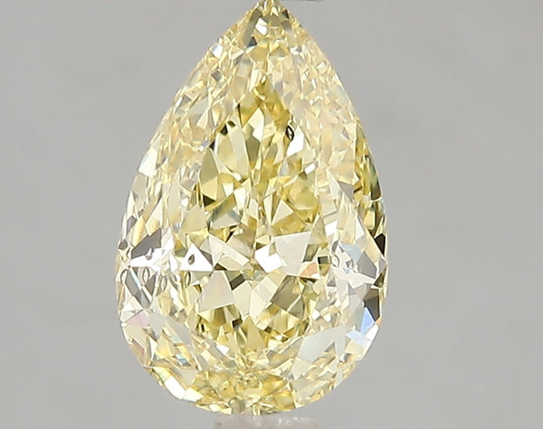 2.02ct Fancy Vivid Yellow Pear Lab Diamond, SI1, IGI Certified