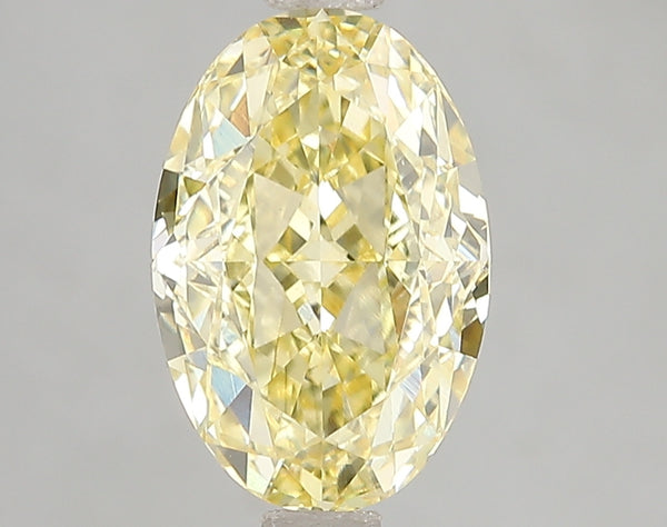 3.07ct Fancy Vivid Yellow Oval Lab Diamond, VS1, IGI Certified