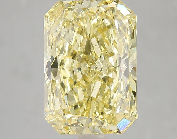 5.12ct Fancy Vivid Yellow Radiant Lab Diamond, VS2, IGI Certified