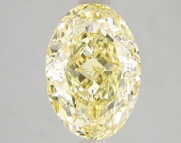 3.06ct Fancy Vivid Yellow Oval Lab Diamond, VS1, IGI Certified