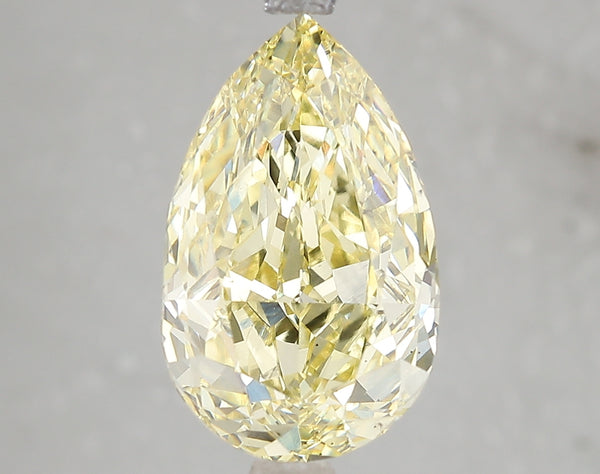 5.03ct Fancy Vivid Yellow Pear Lab Diamond, VS2, IGI Certified