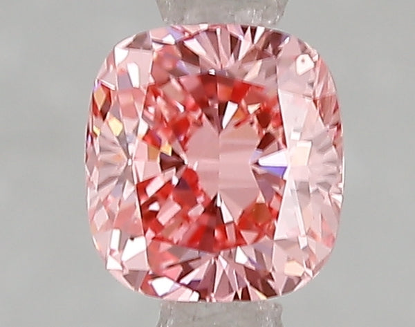 1.02ct Fancy Vivid Pink Cushion Lab Diamond, VS1, IGI Certified