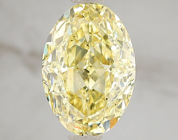 3.01ct Fancy Vivid Yellow Oval Lab Diamond, SI1, IGI Certified