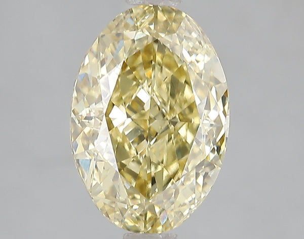 3.02ct Fancy Intense Yellow Oval Lab Diamond, VS1, IGI Certified