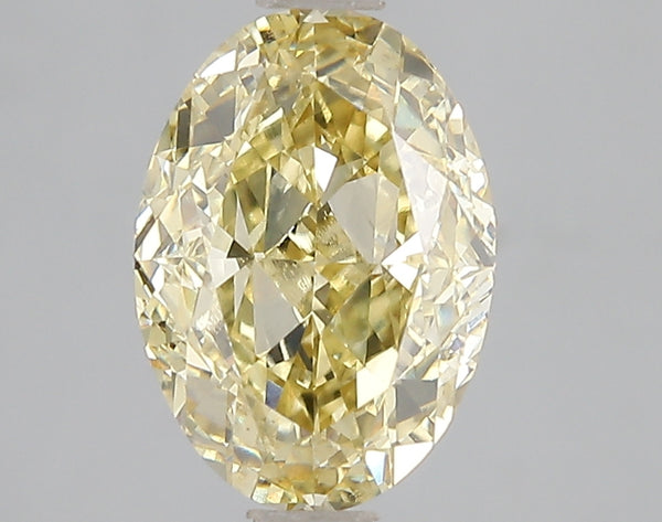 3ct Fancy Vivid Yellow Oval Lab Diamond, VS1, IGI Certified
