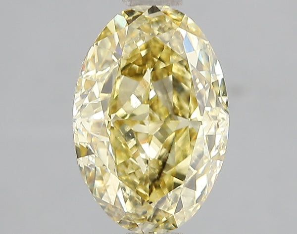 2.54ct Fancy Intense Yellow Oval Lab Diamond, SI1, IGI Certified