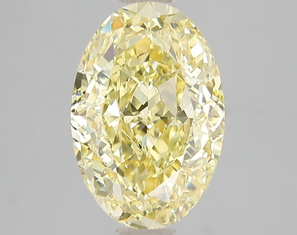 3.03ct Fancy Vivid Yellow Oval Lab Diamond, VS1, IGI Certified